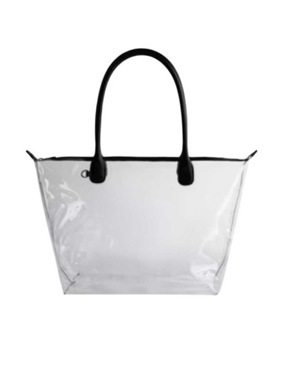 Clear Tote Bag with Black Handles - Women Bags
